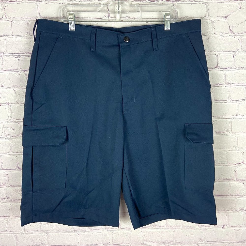 Red Kap Men's Navy Blue Work Shorts Size: 38W X 12L